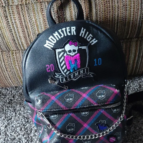 Monster High Black Backpack with Pink and Blue Accents - Picture 1 of 1
